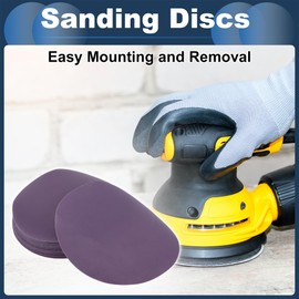 INFINAUTO Schleifscheiben, 6" 1500 Körnung Automobilreparatur Runde Klett-Schleifpapier Keramik Lila, 20 Stück