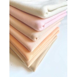 De Witte Engel Doll Jersey Skin Coloured Fabric DIY face and Body Doll Making 25 * 80 cm (Light Skin 115)