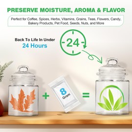 Saillong 30 Pack 62% RH 2-Way Humidity Control Pack, Preserve Flavor & Control Humidity, 8 Gram Humidor Packets for Up to 1oz, Moisture Absorbers for Storage Containers, Herbs, Spices & More