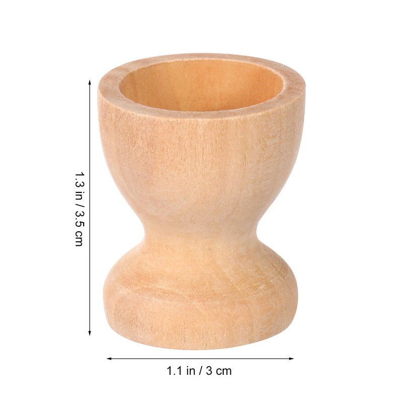 MAGICLULU 15pcs Wooden Egg Cup Holders Easter Egg Holder Unfinished