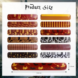 XXPLCOU XXPLCOU 48Pcs Kids Slap Bracelets,Slap Wristbands Snap Bracelets Wizards and Magic Style Theme,for kids Party Favors Classroom Prizes Birthday Gifts