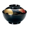 Fukui Craft Masasa 36501360 Zoni Boiled Bowl, Black Fan Face