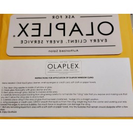 OLAPLEX ( 1 window Cling And 1 Mirror Sticker ) For Salon And Auto