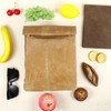 Alrhso Waxed Lunch Bag Canvas Sack Reusable Insulated Lunch Sack