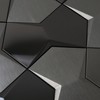 Blujellyfish Black 3D Wall Tile Long Hexagon Tiles for Backsplash