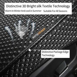 Auto Newer Luxury Breathable Car Seat Cover Fit Four Seasons, Universal Front of Car Seat Cushions, Bottom Seat Covers of Full Wrapped Edge,Universal Fit for 95% Cars,SUV,Pickup(Black，1PCS)