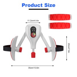 Thigh Trainer, 5 to 35 kg Pelvic Floor Trainer, Multifunctional Leg Trainer with Intelligent Counting, Home Pelvic Floor Trainer for Women and Men, Hip Training, Arm Training, Leg Press, White