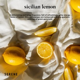 Hidden Label Large Scented Candle, Sicilian Lemon, 30oz 3 Wick Huge Candle, Serene Collection Slow Burn Natural Soy Candles for Home Scented