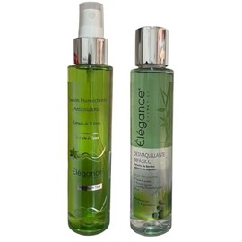 Kit Élégance Cosmetics, Loción Humectante de Té Verde + Desmaquillante Bifásico con Extracto de Bambú y Extracto de Algodón