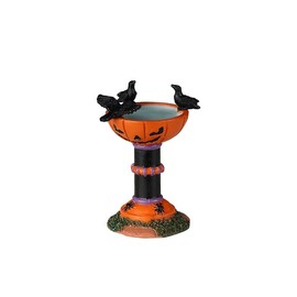 Lemax Spooky Town Jack-O-Lantern Birdbath #24943