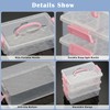 BTSKY 3 Layers Dolphin Clear Plastic Pencil Box - Multipurpose