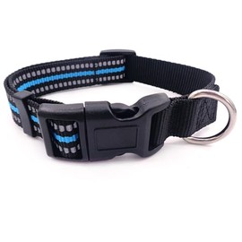 QUETTO Nylon Dog Collars Double Security Adjustable Classic Pet Collars with Dual D-Ring and Quick Release Buckle for Small Medium and Large Dogs