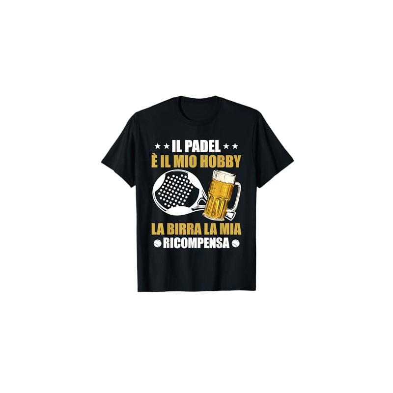 Padelista Giocatori Padel Tennis Divertente Padel & Birra Maglietta