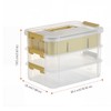UNGFEI 3 Layer Plastic Storage Container with Lid, Multipurpose Plastic