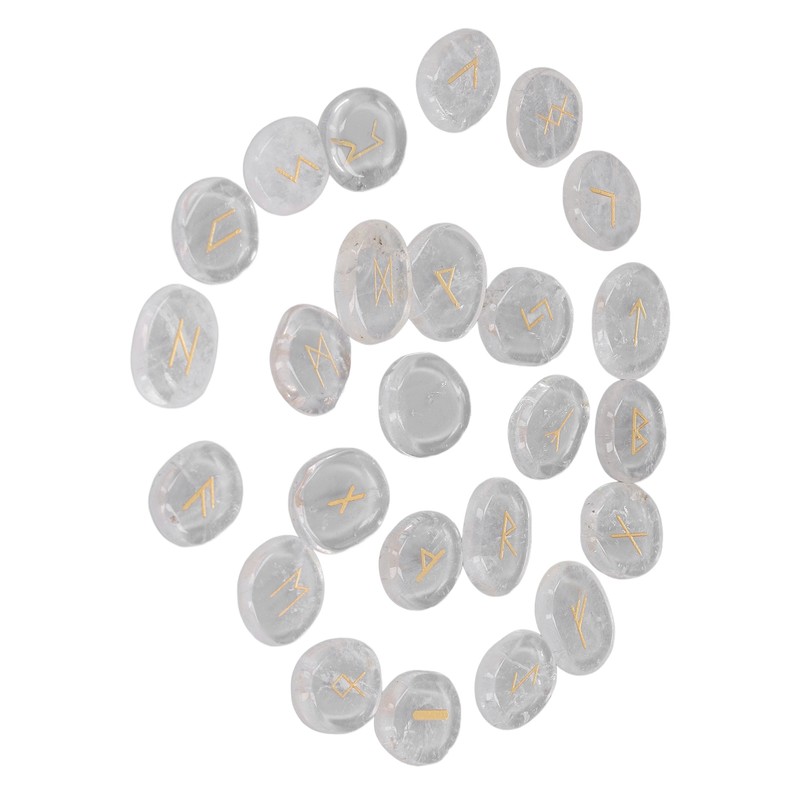 Rune Stones Fine Workmanship Stylish Appearance Small Volume White Crystal