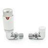 Thermostatic Radiator Valve Corner TRV – Style (Chrome & White