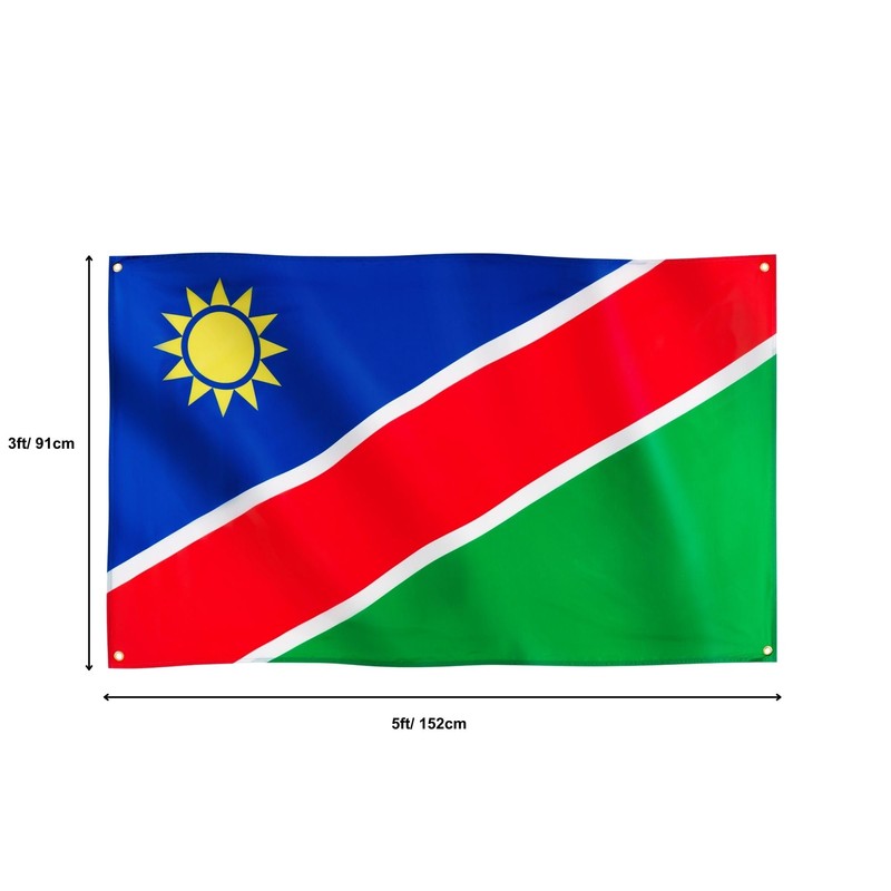 Runesol Namibia Flag, 91x152cm, 3ft x 5ft, Namibian National Flag,