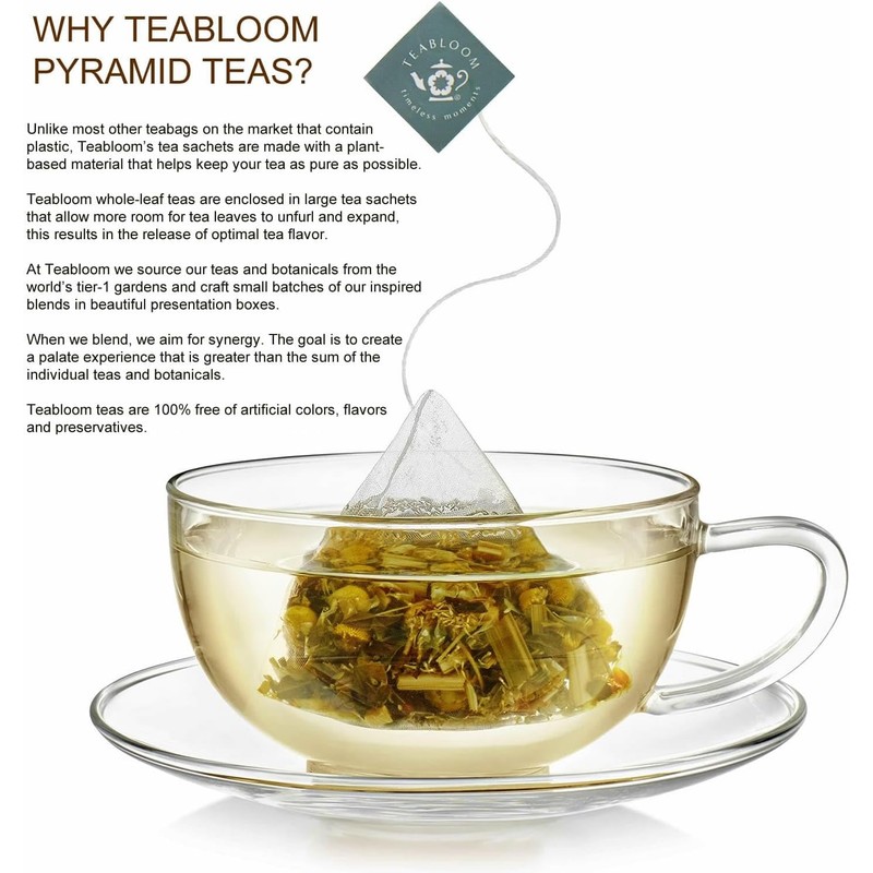 Teabloom Caja de presentación de té Earl Grey en forma