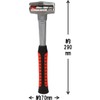 SK11 (SK11) Fiberglass Handle Stone Head Hammer, Rubber Grip 0.45kg