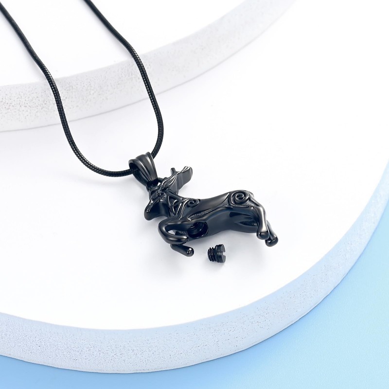 XSMZB Deer Cremation Jewelry for Ashes Cute Deer Urns Pendant