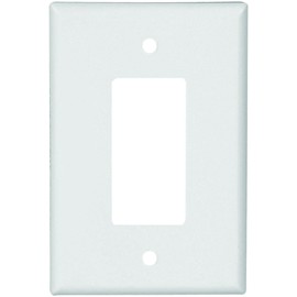 Eaton 2751W Oversize 1-Gang Decorator GFCI Wallplate, Thermoset, White