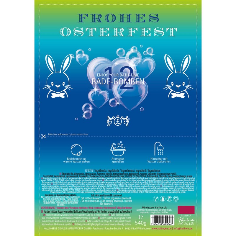 Hallingers Frohes Osterfest - Blue - For Easter Basket for