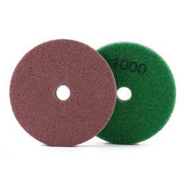 HOMESOM 4 Inch Polishing Pads for Polishing Wet Using Stone Buff Granite Marble Polishing Pads Grit 1000（2pcs