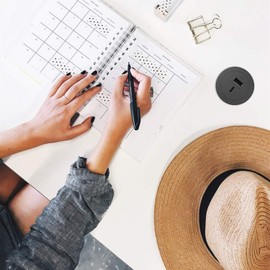 Legrand Wiremold RFPCUAUC-BK Round Furniture Power Center with USB, Type A/C USB, 6 Foot Cord, Black