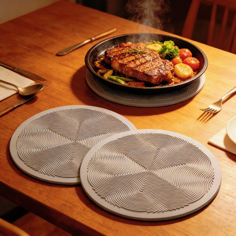 Silicone Hot Pot Holder Mats 10in (3-PCS) - Heat Resistant