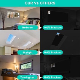 Fenster Verdunklungsstoff, 1mx1.5m Dachfenster Verdunkelung Sonnenschutz fensterverdunkelungen innen verdunkelungsstoff Tragbare Reise Verdunkelungsrollo ohne Bohren für schräge Fenster