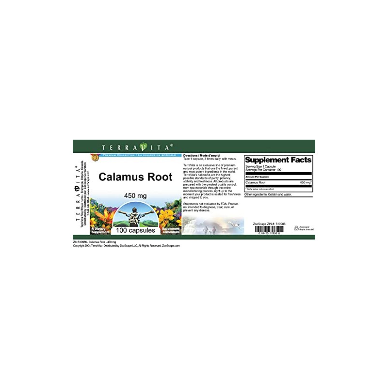 Calamus Root - 450 mg (100 Capsules, ZIN: 510986)