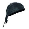 AES Black Leather Style Do Rag Doo Rag Skull Cap
