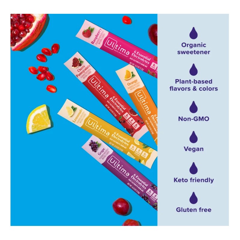 Ultima Replenisher Daily Electrolyte Powder – 20 Hydration Packs, Vegan