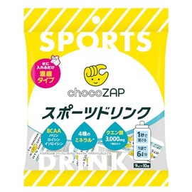 Choco Zap Collaboration Concentrated Sports Drink Portion, 0.3 fl oz (9 ml) x 10 Packs x 5 Bags