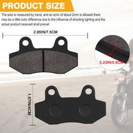 Cyleto Brake Pads for HYOSUNG GT125R GT 125 R 2006-2011 GT250 2006-2011 GT250R GT 250 R 2007-2011 GT 650 (Naked) 2004-2006