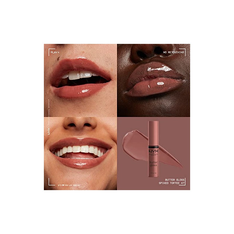 NYX PROFESSIONAL MAKEUP Butter Gloss Brown Sugar, Non-Sticky Lip Gloss
