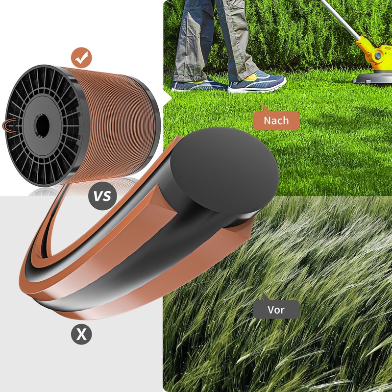 Forever Speed Grass Trimmer Line 2.4mm*100m Dark Yellow Square Universal