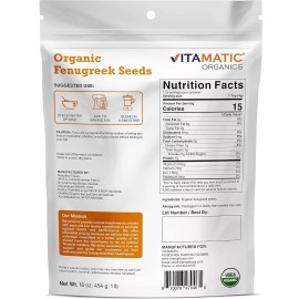 Organic Fenugreek Seeds Fenogreco semilla semillas de fenogreco 1Libras sin gluten Organico 100% natural