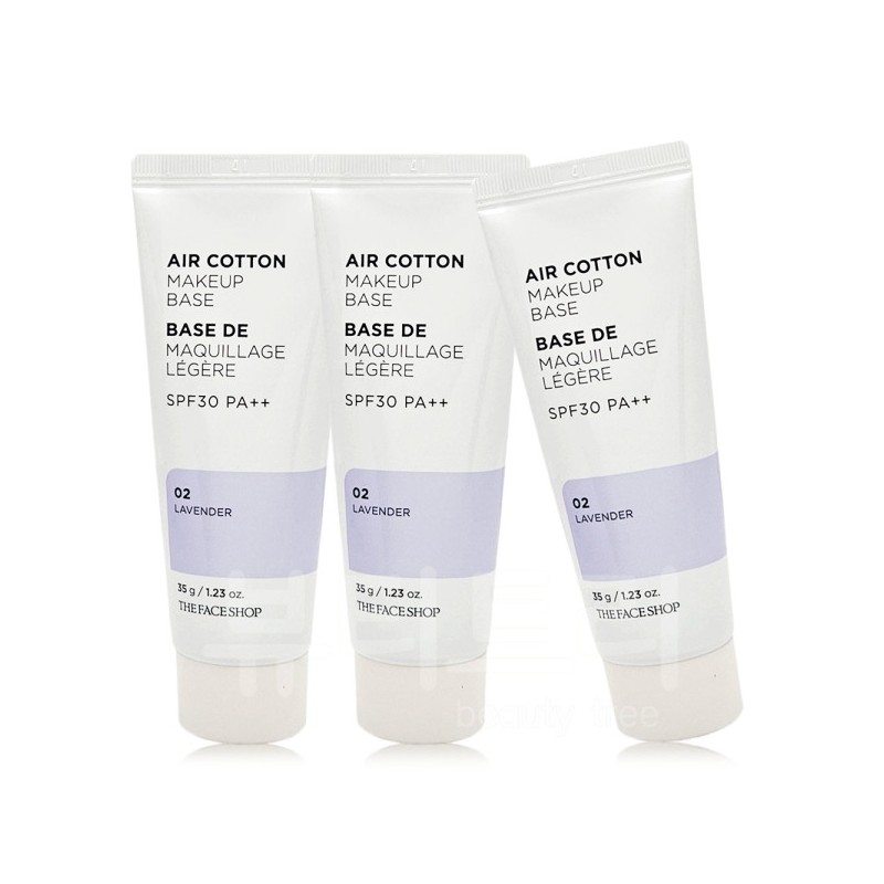 The Face Shop Air Cotton Makeup Base 35g 02 Lavender