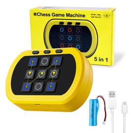COUOMOXA Tic Tac Toe Games: 5-in-1 Sensory Handheld Puzzle Console for 3 4 5 6 7 8 9 10-12 Years Old Boys and Girls - Portable Travel Game Gift - Electronic Memory Toy for 3+ Kids