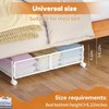 ABCASTER Under Bed Storage with Wheels, Rolling Under Bed Storage