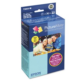 Epson T5845-M PictureMate Print Pack Includes Inkjet Cartridge containing black,cyan,magenta,yellow and 100 Sheets Matte Photo Paper