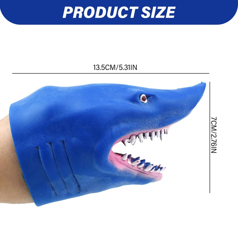 Shark Puppet Realistic & Scary Animal Hand Puppets with Sharp