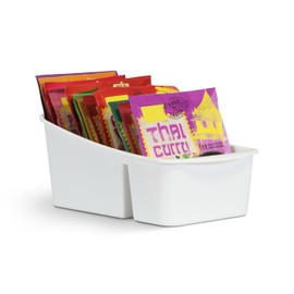 Pro Home Kitchen Organiser with 3 Compartments - Storage Box for Soups, Spice Mixes and Much More Food Organiser System Plastic