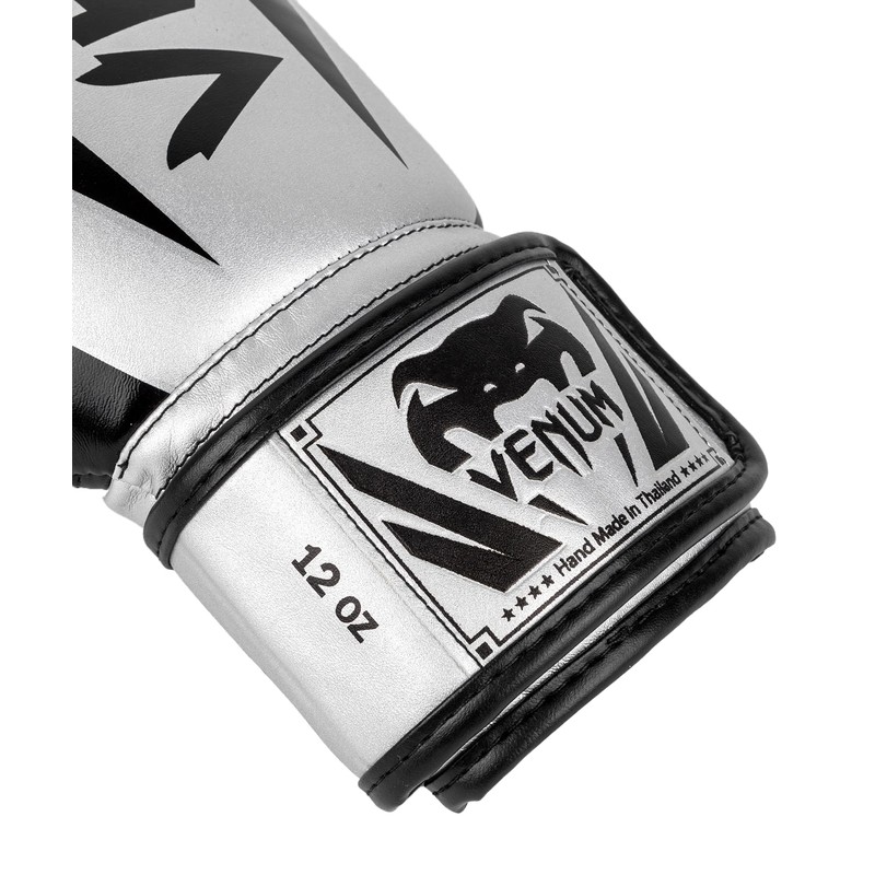 Venum Elite Boxing Gloves - Silver/Black