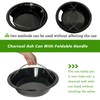 KAMaster Ash Can with Handle for XLarge Big Green Egg,Charcoal