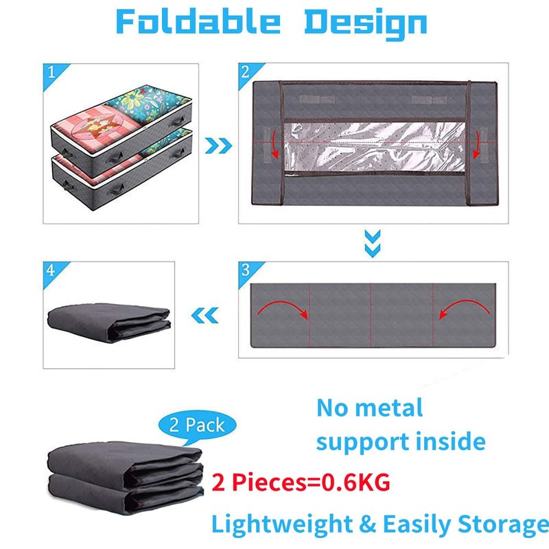 Coyanyu Pack of 2 90 L Underbed Storage Box with