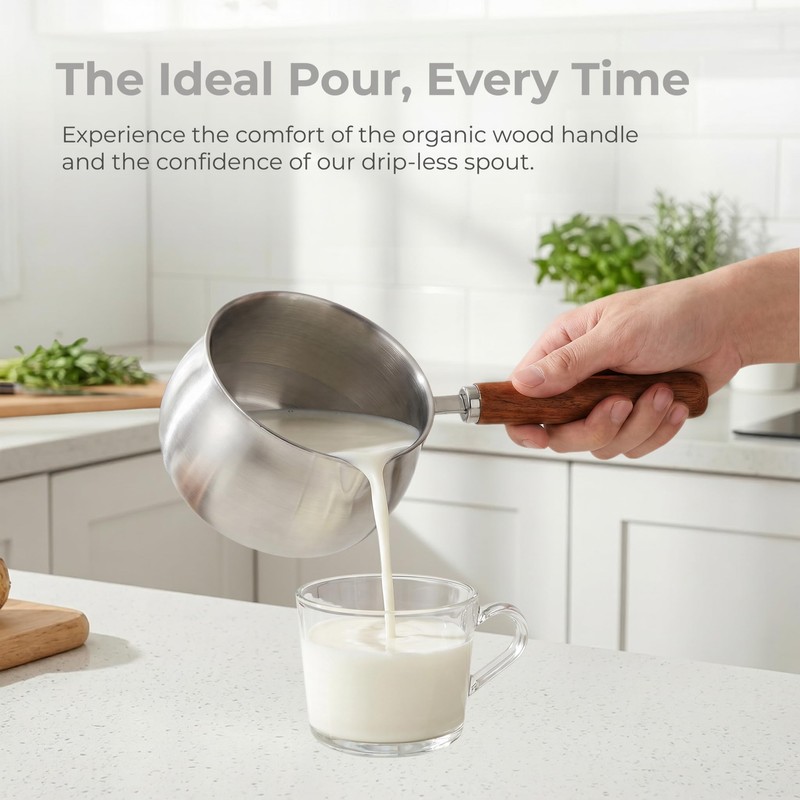iziusy 27 fl oz (800ml) Butter Warmer Pot Stainless Steel