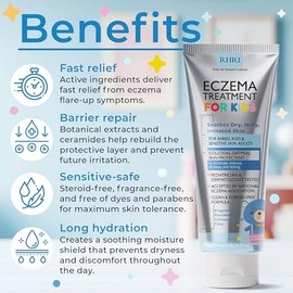 Eczema Cream for Kids | Baby Eczema Cream with Colloidal Oatmeal | Kids Skin Care for Dry, Itchy, Red & Irritated Skin with Soothing Hydration | Stero