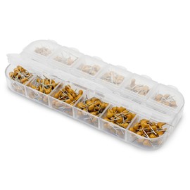 Innfeeltech 360pcs 50V monolithic ceramic capacitor, 12 values of each 30 pcs (0.1uF, 0.15uF, 0.22uF, 0.33uF, 0.47uF, 0.68uF, 1uF, 1.5uF, 2.2uF, 3.3uF, 4.7uF, 10uF)